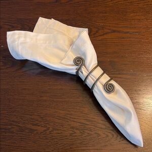 Stylish Brown Black Metal Napkin Rings